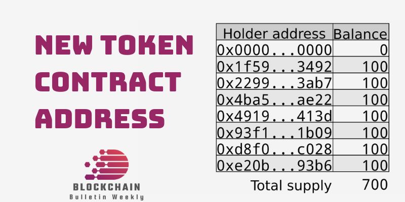 new token contract address